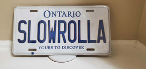 *SLOWROLLA* Customized Ontario Car Plate Size Novelty/Souvenir/Gift Plate