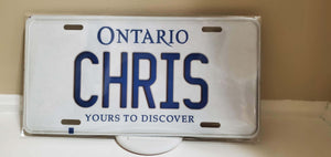 CHRIS : Custom Car Ontario For Off Road License Plate Souvenir Personalized Gift Display