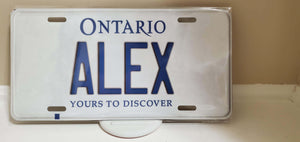 ALEX : Custom Car Ontario For Off Road License Plate Souvenir Personalized Gift Display