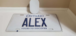 ALEX : Custom Car Ontario For Off Road License Plate Souvenir Personalized Gift Display