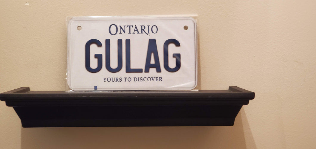 *GULAG* :  Your Custom Message on Bike Size Customized Novelty/Souvenir/Gift Plate