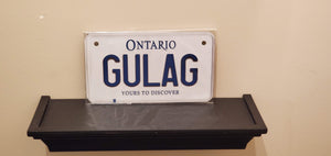 *GULAG* :  Your Custom Message on Bike Size Customized Novelty/Souvenir/Gift Plate