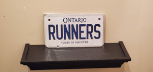 *RUNNERS* :  Your Custom Message on Bike Size Customized Novelty/Souvenir/Gift Plate