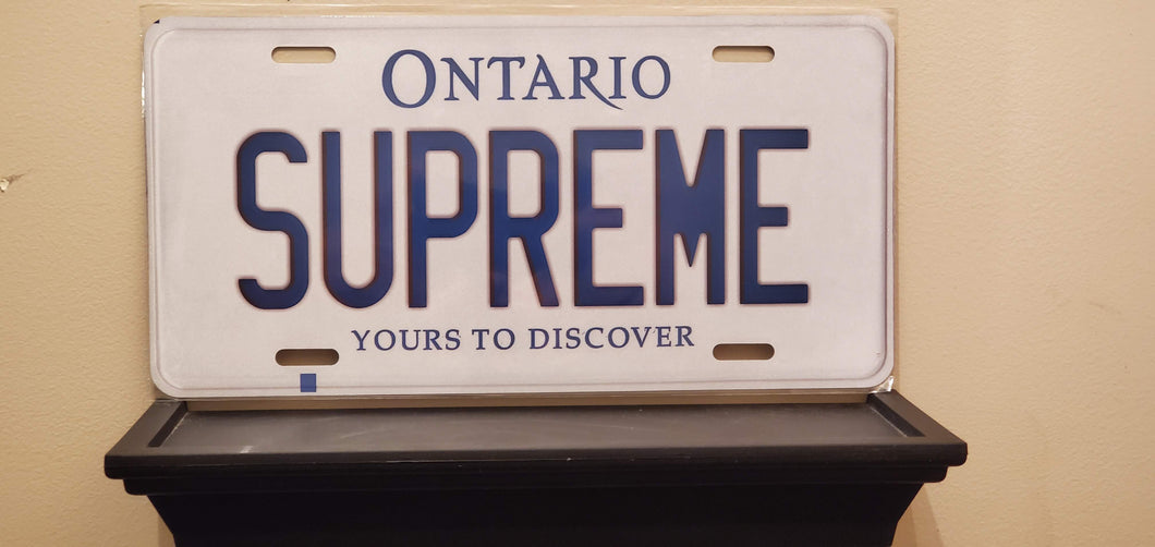 *SUPREME* Customized Ontario Car Plate Size Novelty/Souvenir/Gift Plate