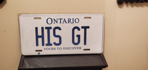 *HIS GT* Customized Ontario Car Size Novelty/Souvenir/Gift Plate