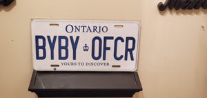 *BYBY OFCR* Customized Ontario Car Size Novelty/Souvenir/Gift Plate