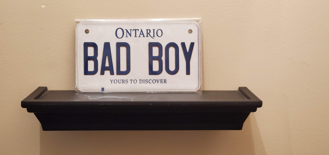 *BAD BOY* :  Your Custom Message on Bike Size Customized Novelty/Souvenir/Gift Plate
