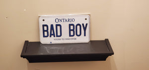 *BAD BOY* :  Your Custom Message on Bike Size Customized Novelty/Souvenir/Gift Plate