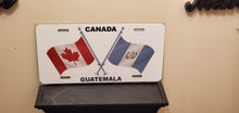 Load image into Gallery viewer, *CANADA- GUATEMALA* Cross Flag Customized Ontario Car Size Novelty/Souvenir/Gift Plate
