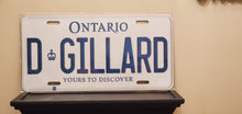 Load image into Gallery viewer, *D GILLARD* :Your Chosen Message: Customized Ontario Car Style Souvenir/Gift Plates
