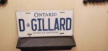 Load image into Gallery viewer, *D GILLARD* :Your Chosen Message: Customized Ontario Car Style Souvenir/Gift Plates
