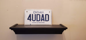 *4UDAD* :  Custom Bike Ontario For Off Road License Plate Souvenir Personalized Gift Display