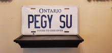 Load image into Gallery viewer, *PEGY SU* :Your Chosen Message: Customized Ontario Car Style Souvenir/Gift Plates
