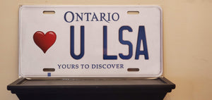 LOVE YOU LSA : Custom Car Ontario For Off Road License Plate Souvenir Personalized Gift Display