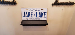 *JAKE LAKE* :Your Boat-Styled Message: Customized Ontario Car Style Souvenir/Gift Plates