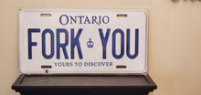 Load image into Gallery viewer, *FORK YOU* :Your Mobile-Business Message: Customized Ontario Car Style Souvenir/Gift Plates
