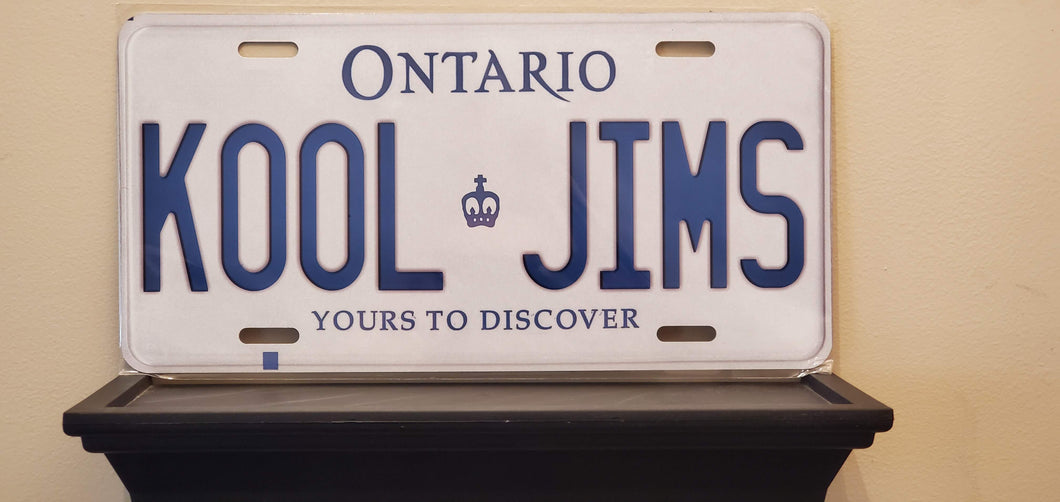 *KOOL JIMS* :Your Retail-Business Message: Customized Ontario Car Style Souvenir/Gift Plates