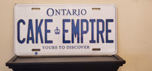 Load image into Gallery viewer, *CAKE EMPIRE* : Your Food Business Sign for Your Customers : Customized Ontario Car Style Souvenir/Gift Plates
