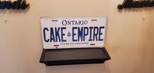 *CAKE EMPIRE* : Your Food Business Sign for Your Customers : Customized Ontario Car Style Souvenir/Gift Plates