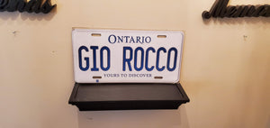 *GIO ROCCO* : Put Your Name or Your Loved Ones'  : Customized Ontario Car Style Souvenir/Gift Plates