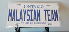 Load image into Gallery viewer, *Malaysian Team* Customized Ontario Car Size Novelty/Souvenir/Gift Plate
