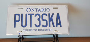 *PUT3SKA* Customized Ontario Car Size Novelty/Souvenir/Gift Plate