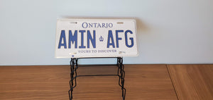 AMIN AFG : Custom Car Ontario For Off Road License Plate Souvenir Personalized Gift Display