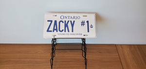 *ZACKY #1* Customized Ontario Car Size Novelty/Souvenir/Gift Plate