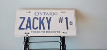Load image into Gallery viewer, *ZACKY #1* Customized Ontario Car Size Novelty/Souvenir/Gift Plate
