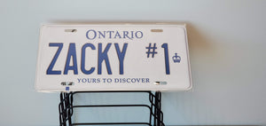 *ZACKY #1* Customized Ontario Car Size Novelty/Souvenir/Gift Plate