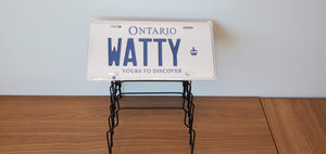 *WATTY* Customized Ontario Car Size Novelty/Souvenir/Gift Plate