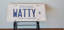 Load image into Gallery viewer, *WATTY* Customized Ontario Car Size Novelty/Souvenir/Gift Plate
