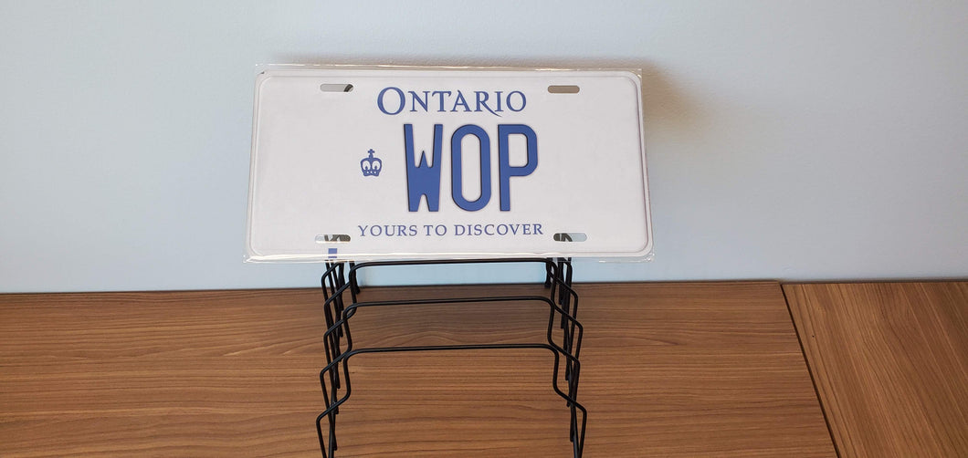 *WOP* Italian Words too-  Customized Ontario Car Size Novelty/Souvenir/Gift Plate