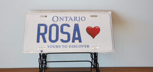 ROSA <3 : Custom Car Ontario For Off Road License Plate Souvenir Personalized Gift Display