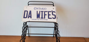 DA WIFE'S : Custom Bike Ontario For Off Road License Plate Souvenir Personalized Gift Display