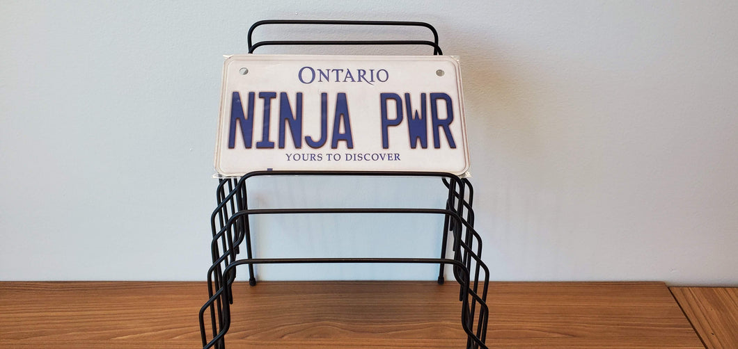 *NINJA PWR*  Customized Ontario Bike Size Novelty/Souvenir/Gift Plate