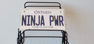 *NINJA PWR*  Customized Ontario Bike Size Novelty/Souvenir/Gift Plate