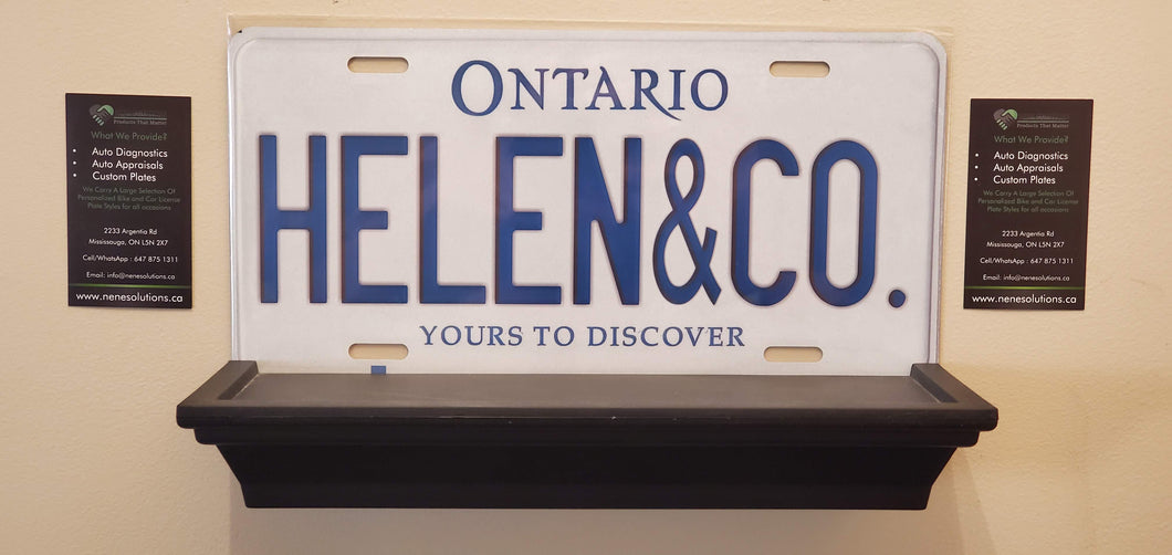 *HELEN&CO* : Hey, Want to Stand Out From The Crowd?  : Customized Ontario Car Style Souvenir/Gift Plates