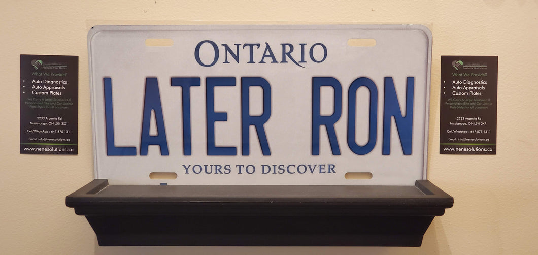 *LATER RON* : Hey, Want to Stand Out From The Crowd?  : Customized Any Province Car Style Souvenir/Gift Plates