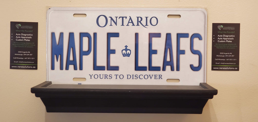 MAPLE LEAFS : Custom Car Ontario For Off Road License Plate Souvenir Personalized Gift Display