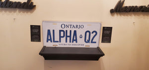 ALPHA Q2 : Custom Car Ontario For Off Road License Plate Souvenir Personalized Gift Display