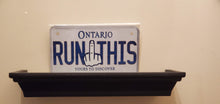 Load image into Gallery viewer, RUN THIS : Custom Bike Ontario For Off Road License Plate Souvenir Personalized Gift Display
