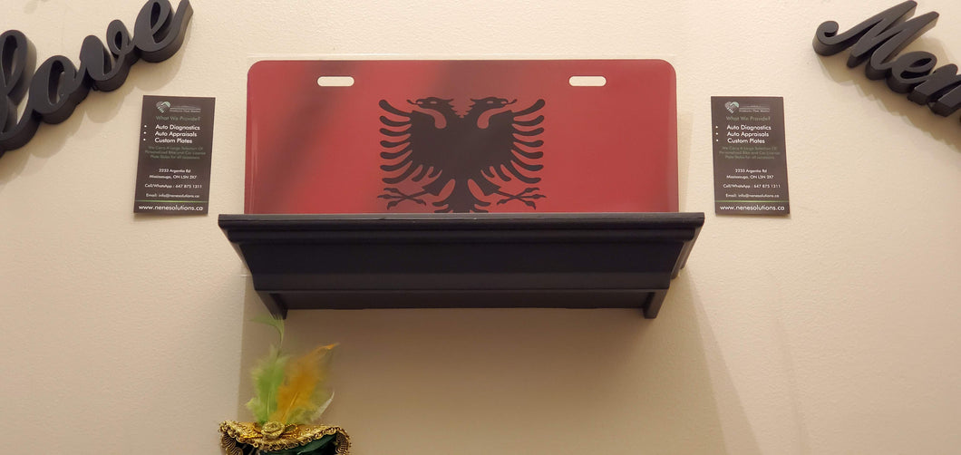 ALBANIA : Custom Car Plate Albania For Novelty Souvenir Gift Display Special Occasions Mancave Garage Office Windshield