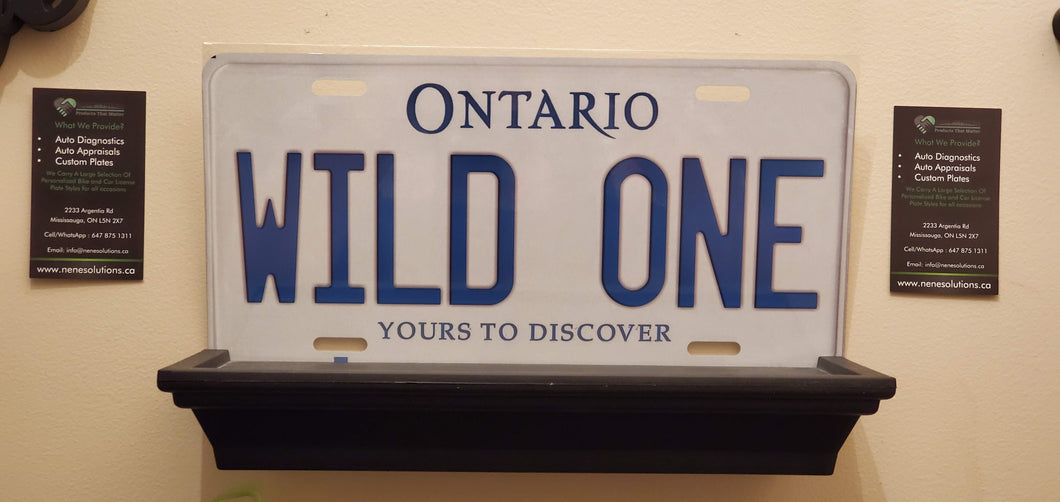*WILD ONE* : Hey, Want To Stand Out From The Crowd? We Do All Canadian Province Plates : Customized Car Style Souvenir/Gift Plates