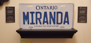 *MIRANDA* : Hey, Want To Stand Out From The Crowd? We Do All Canadian Province Plates : Customized Car Style Souvenir/Gift Plates