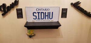 SIDHU : Custom Car Plate Ontario For Novelty Souvenir Gift Display Special Occasions Mancave Garage Office Windshield