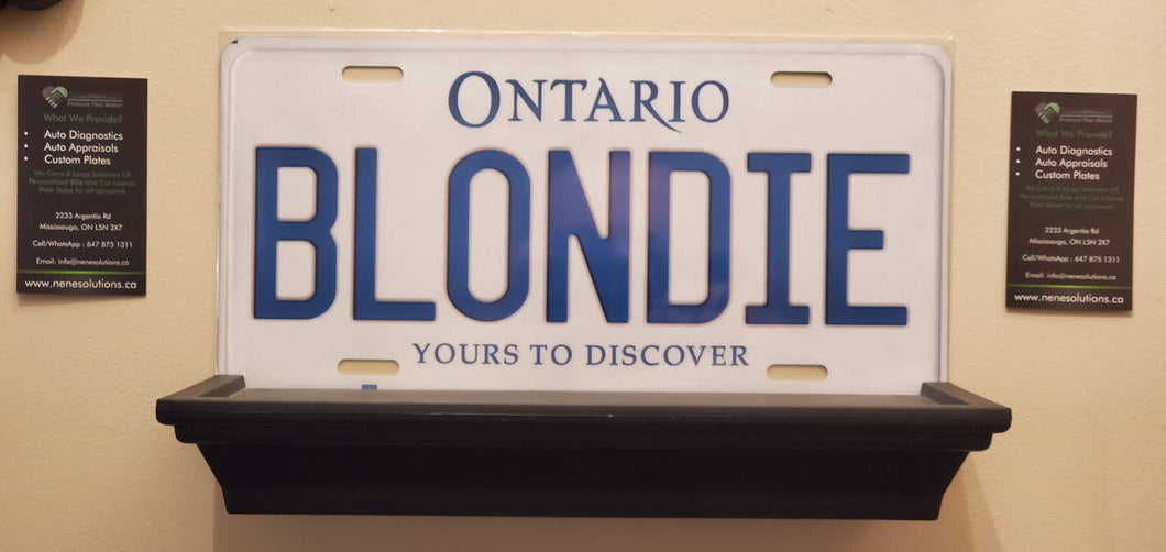 *BLONDIE* : Hey, Want to Stand Out From The Crowd?  : Customized Any Province Car Style Souvenir/Gift Plates