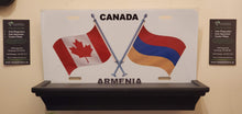 Load image into Gallery viewer, CANADA-ARMENIA FLAG : Custom Car Plate CANADA/ARMENIA For Novelty Souvenir Gift Display Special Occasions Mancave Garage Office Windshield
