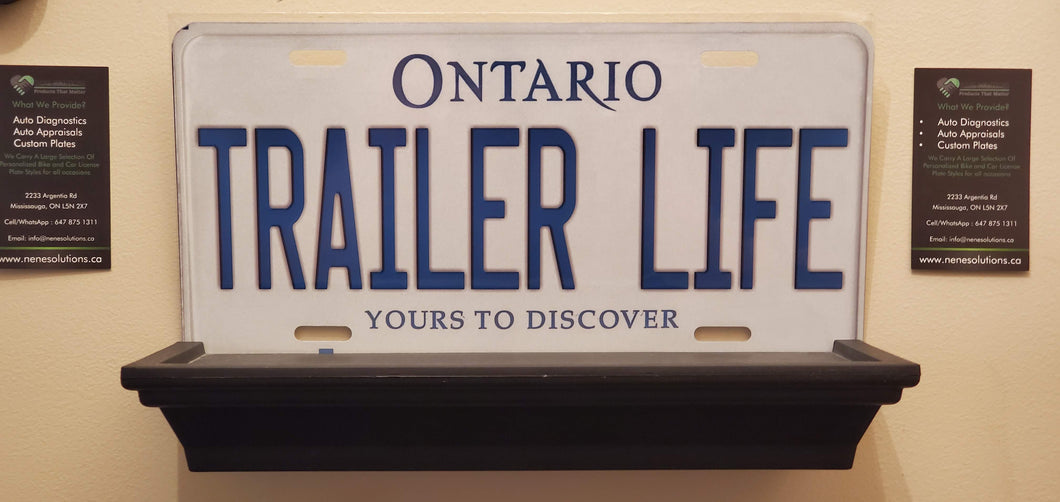 TRAILER LIFE : Custom Car Ontario For Off Road License Plate Souvenir Personalized Gift Display