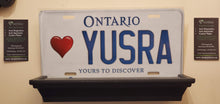 Load image into Gallery viewer, &lt;3 YUSRA : Custom Car Ontario For Off Road License Plate Souvenir Personalized Gift Display

